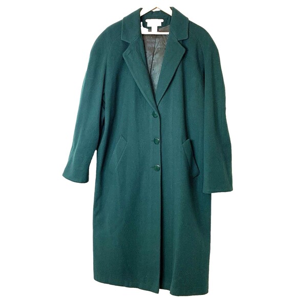 Collectibles Made in USA Overcoat Womens 14 Wool Blend Green  VTG 80s - Picture 1 of 11